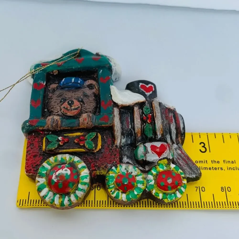 1986 Teddy Bear On Train Ornament